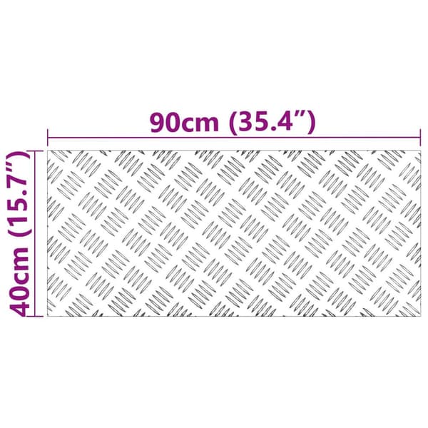 vidaXL Alumiiniset Tarkistuslevyt 2 kpl Liukumaton 90x40 cm