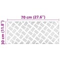 Miniatyrbild 9 av 9: vidaXL Silver Aluminium 70 x 30 x 0.2 cm Aluminium Trapstegsmatta