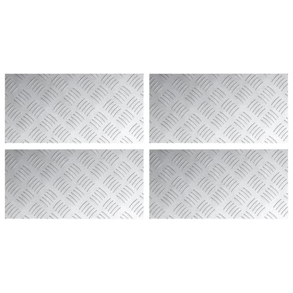 vidaXL Sølv Aluminium 40 x 20 x 0.2 cm Skridsikker Trappetrin