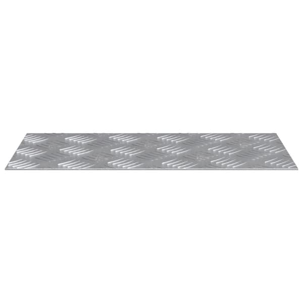 vidaXL Sølv Aluminium 40 x 20 x 0.2 cm Skridsikker Trappetrin