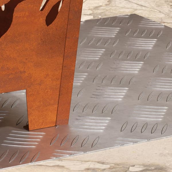 vidaXL Sølv Metal 50 x 50 x 0.3 cm Firkantede metal trappetrin