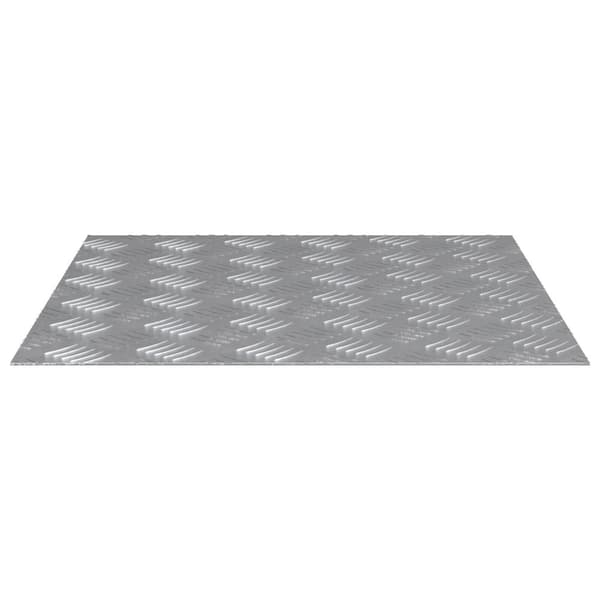 vidaXL Sølv Metal 50 x 50 x 0.3 cm Firkantede metal trappetrin