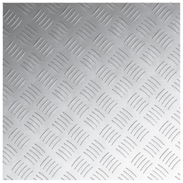 vidaXL Sølv Metal 50 x 50 x 0.3 cm Firkantede metal trappetrin