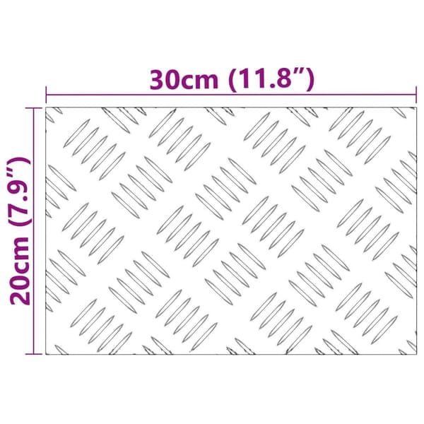 vidaXL Alumiiniset tarkastuslevyt 4 kpl Liukumaton 30x20 cm