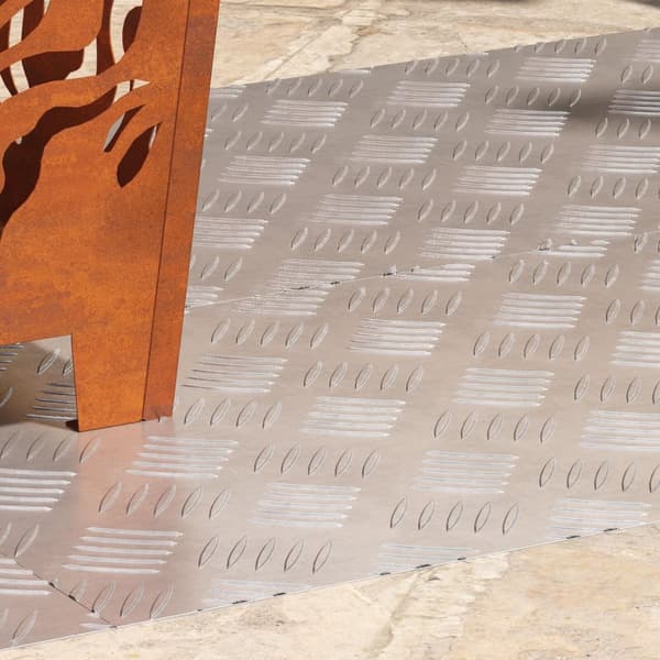 vidaXL Grå Aluminium 100 x 40 x 0.2 cm Trappetrin Rektangulær