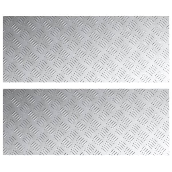 vidaXL Sølv Aluminium 100 x 40 cm Trappetrin Rektangulær Industriel