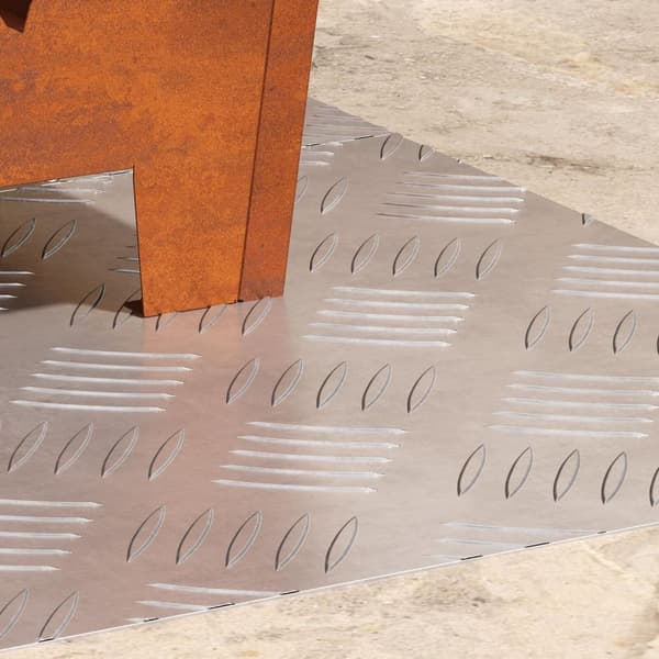 vidaXL Silver Aluminium 60 x 40 x 0.3 cm Trapsteg Rektangulär