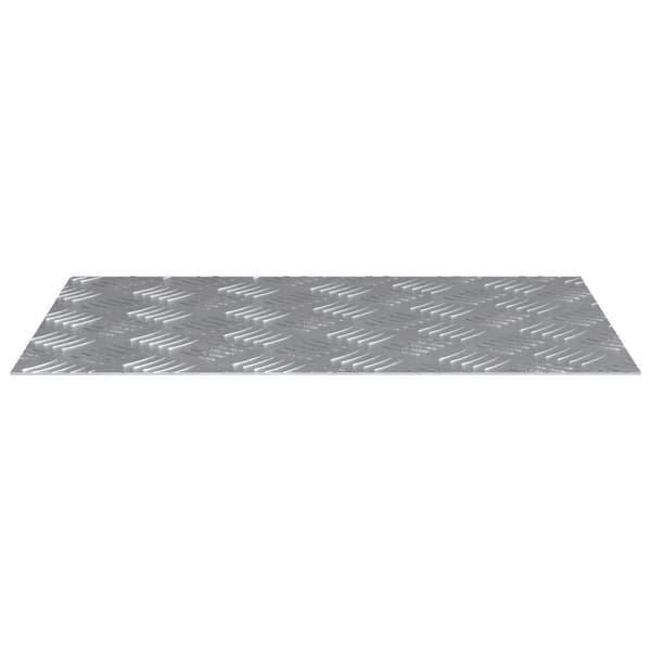 vidaXL Silver Aluminium 60 x 40 x 0.3 cm Trapsteg Rektangulär