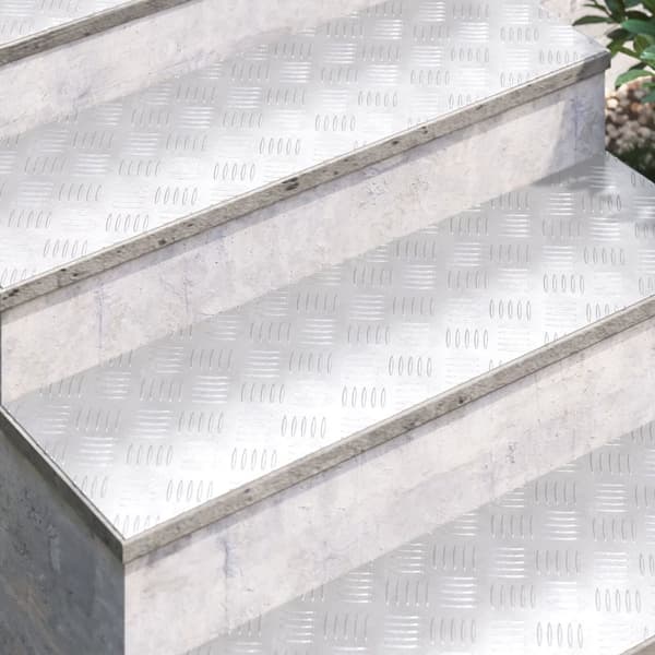 vidaXL Aluminiums Sjekkplater 2 stk Antiskli 100x30 cm