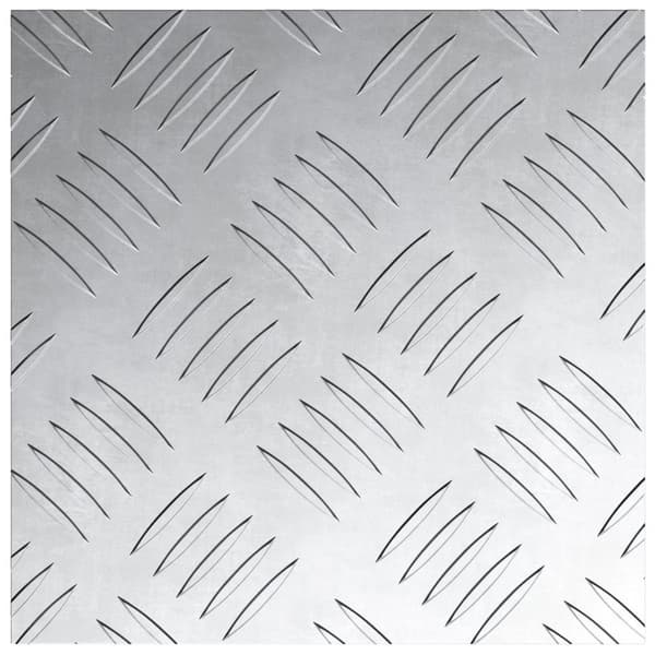 vidaXL Sølv Gummi 20 x 20 x 0.2 cm Trappetrin Firkantet Moderne