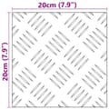 Pikkukuva 9 / 9: vidaXL Alumiiniset shakkipöytälevyt 4 kpl Liukumaton 20x20 cm