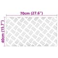 Miniatyrbillede 9 af 9: vidaXL Sølv Aluminium 70 x 40 x 0.3 cm Trappe trin Rektangulær