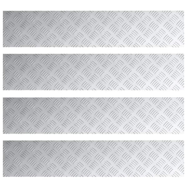 vidaXL Alumiiniset portaiden päällysteet 4 kpl Liukumaton 100x20 cm
