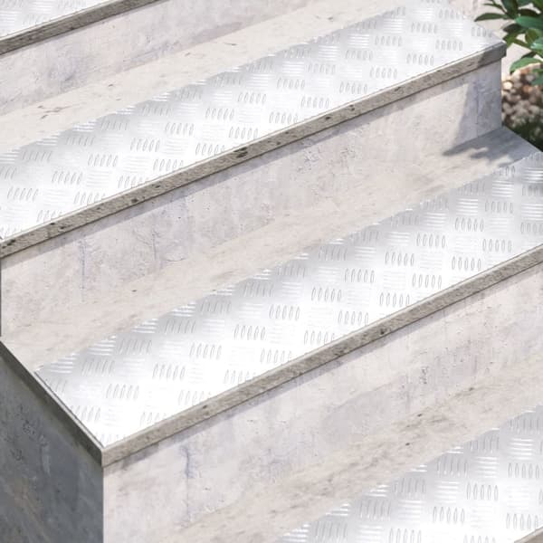 vidaXL Alumiiniset portaiden päällysteet 4 kpl Liukumaton 100x20 cm