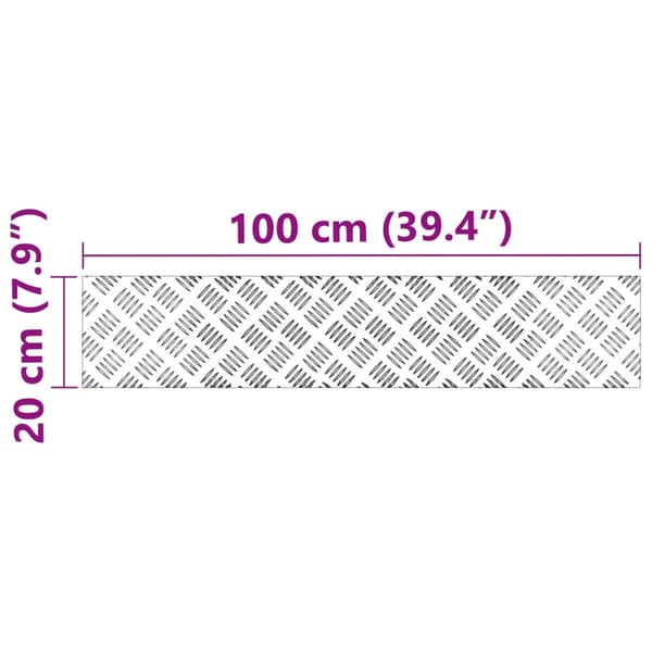 vidaXL Alumiiniset portaiden päällysteet 4 kpl Liukumaton 100x20 cm