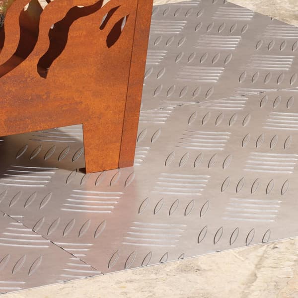 vidaXL Aluminium Rutete Plater 4 stk Rutsikre 60x40 cm