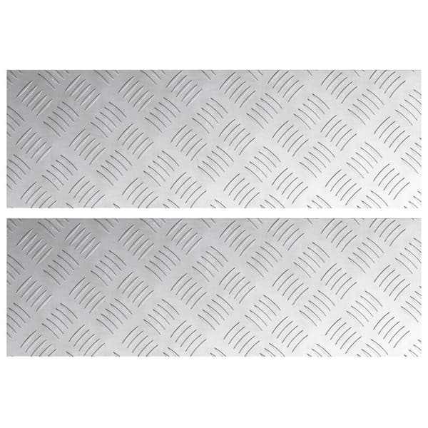 vidaXL Aluminiums rutemønster 2 stk Sklisikker 60x20 cm