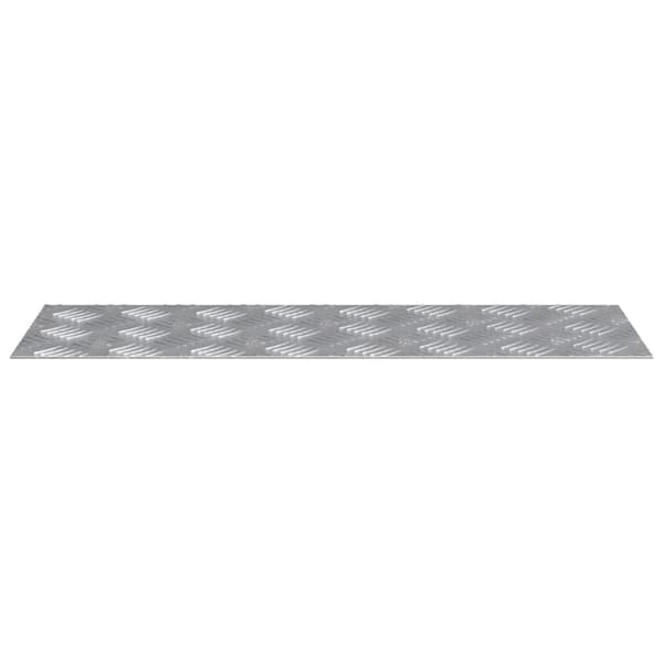 vidaXL Silver Metall 60 x 20 x 0.2 cm Halkfri Trapstegsmattor