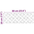 Miniatyrbild 9 av 9: vidaXL Silver Metall 60 x 20 x 0.2 cm Halkfri Trapstegsmattor
