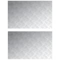 Miniatyrbilde 3 av 8: vidaXL Aluminium Diamantplater 2 stk Skli-sikker 80x50 cm