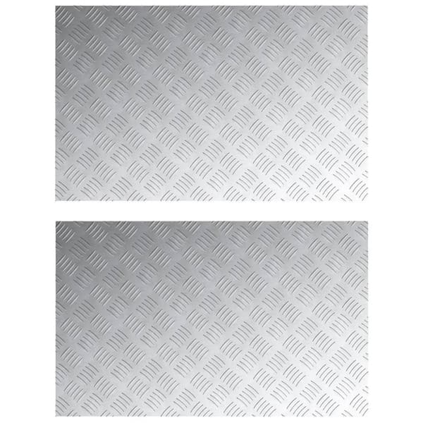 vidaXL Aluminium Diamantplater 2 stk Skli-sikker 80x50 cm
