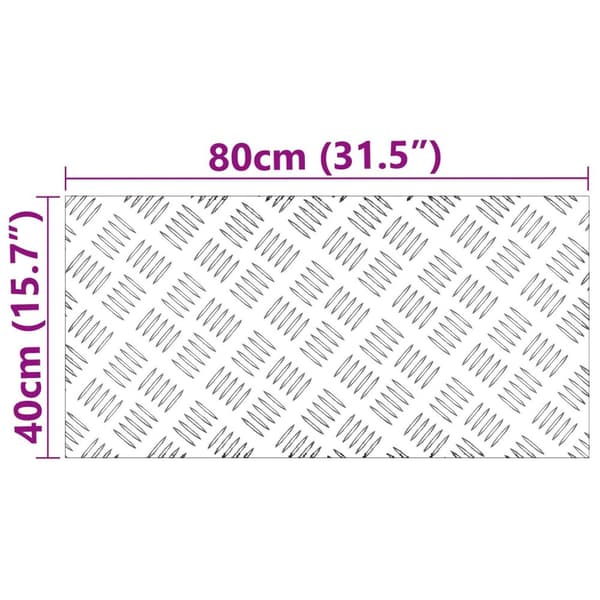 vidaXL Aluminiums Sjekkplater 4 stk Antiskli 80x40 cm