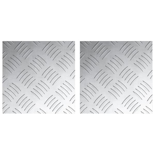 vidaXL Sølv Aluminium 20 x 20 cm Firkantede Aluminium Trappetrin