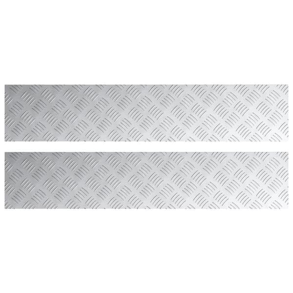 vidaXL Sølv Aluminium 100 x 20 x 0.2 cm Skridsikker Aluminiums trapper