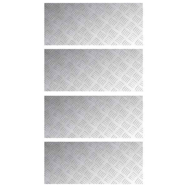 vidaXL Sølv Metal 70 x 30 cm Metal Trappetrin Rektangulær Industriel
