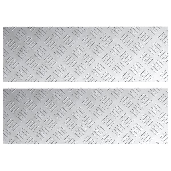 vidaXL Sølv Aluminium 75 x 25 cm Trappetrin Rektangulære