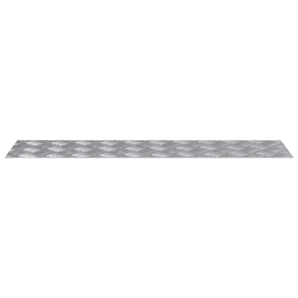 vidaXL Sølv Aluminium 100 x 25 x 0.3 cm Aluminium Trappetrin