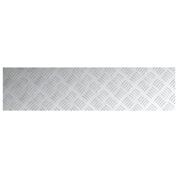 vidaXL Sølv Aluminium 100 x 25 x 0.3 cm Aluminium Trappetrin
