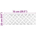 Miniatyrbillede 9 af 9: vidaXL Sølv Metal 75 x 25 x 0,3 cm Trappetrin Rektangulær Industriel