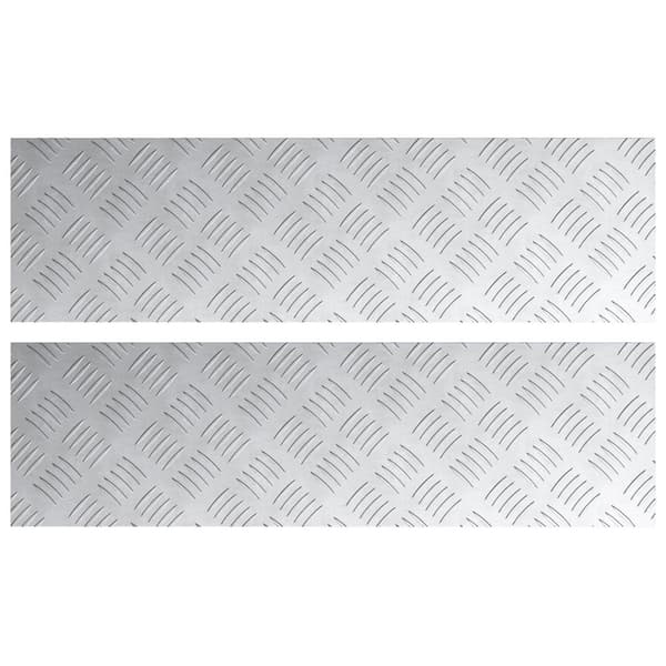vidaXL Silver Aluminium 70 x 20 cm Trapstegsmattor Rektangulär