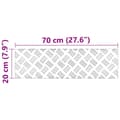 Miniatyrbild 9 av 9: vidaXL Silver Aluminium 70 x 20 cm Trapstegsmattor Rektangulär