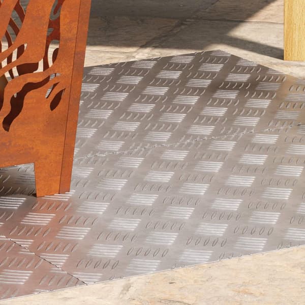 vidaXL Sølv Aluminium 80 x 50 x 0.2 cm Trappetrin Rektangulære