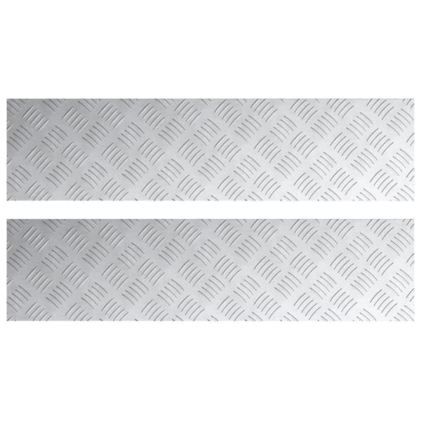vidaXL Sølv Aluminium 80 x 20 x 0.3 cm Aluminium Trappetrin