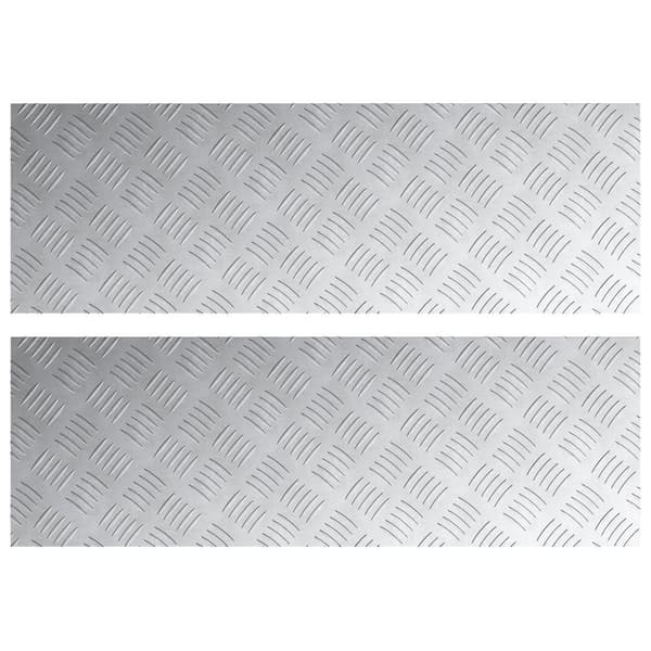 vidaXL Silver Metall 90 x 30 x 0.3 cm Trapstegsmattor Rektangulär