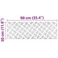 Miniatyrbild 9 av 9: vidaXL Silver Metall 90 x 30 x 0.3 cm Trapstegsmattor Rektangulär