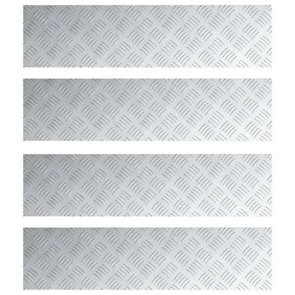 vidaXL Aluminium sjakkplater 4 stk Antiskli 80x20 cm