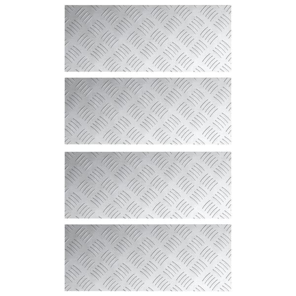 vidaXL Alumiiniset Ruudulliset Levyt 4 kpl Liukumaton 50x20 cm