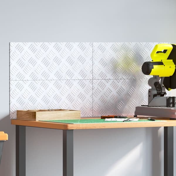 vidaXL Alumiiniset Ruudulliset Levyt 4 kpl Liukumaton 50x20 cm