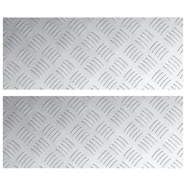 vidaXL Sølv Aluminium 50 x 20 x 0.2 cm Trappetrin Rektangulær