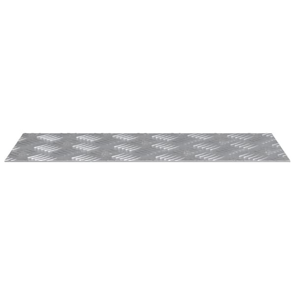 vidaXL Sølv Aluminium 50 x 20 x 0.2 cm Trappetrin Rektangulær