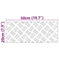 Miniatyrbillede 9 af 9: vidaXL Sølv Aluminium 50 x 20 x 0.2 cm Trappetrin Rektangulær