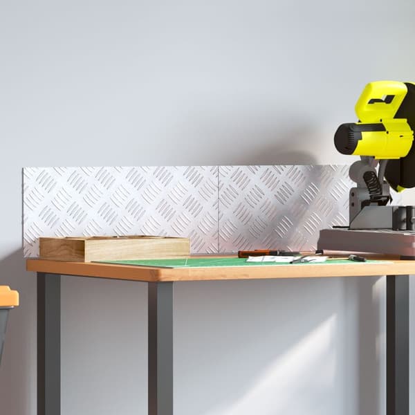 vidaXL Sølv Aluminium 50 x 20 x 0.2 cm Trappetrin Rektangulær