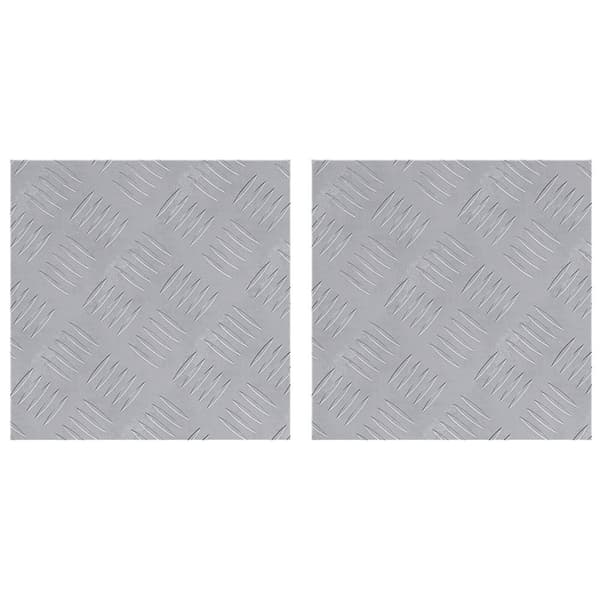 vidaXL Alumiiniset tarkistuslevyt - 2 kappaletta, liukumaton, 30x30 cm