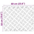 Miniatyrbilde 9 av 9: vidaXL Aluminiumsruteplater 2 stk Antiskli 60x50 cm