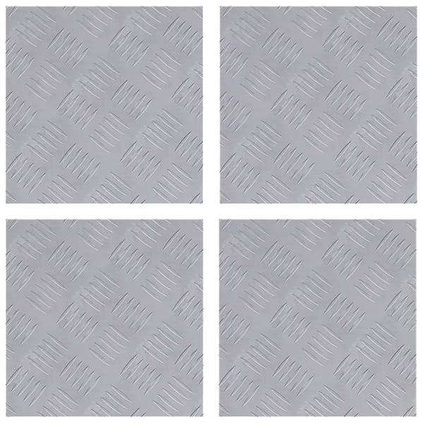 vidaXL Alumiinitarkastuslevyt 4 kpl Liukumaton 30x30 cm