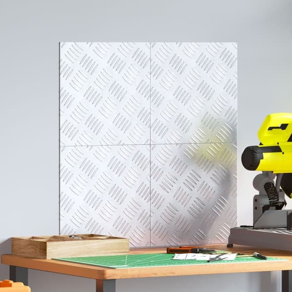 vidaXL Alumiinitarkastuslevyt 4 kpl Liukumaton 30x30 cm